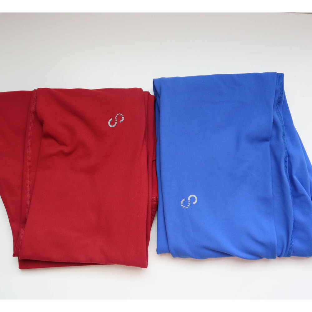 Curves and Combat Boots Womens Sz Large Leggings Set (2) Orange Blue